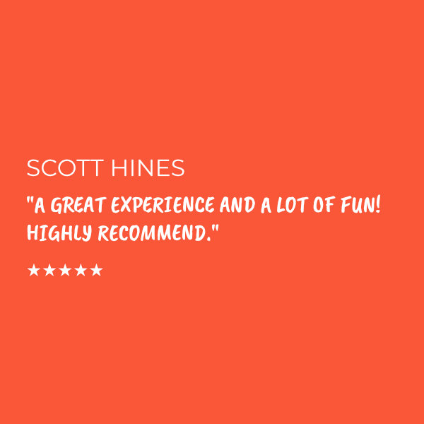 Scott Hines' 5-star review recommending Jobeth Bowers' hypnosis show as a great experience and a lot of fun.